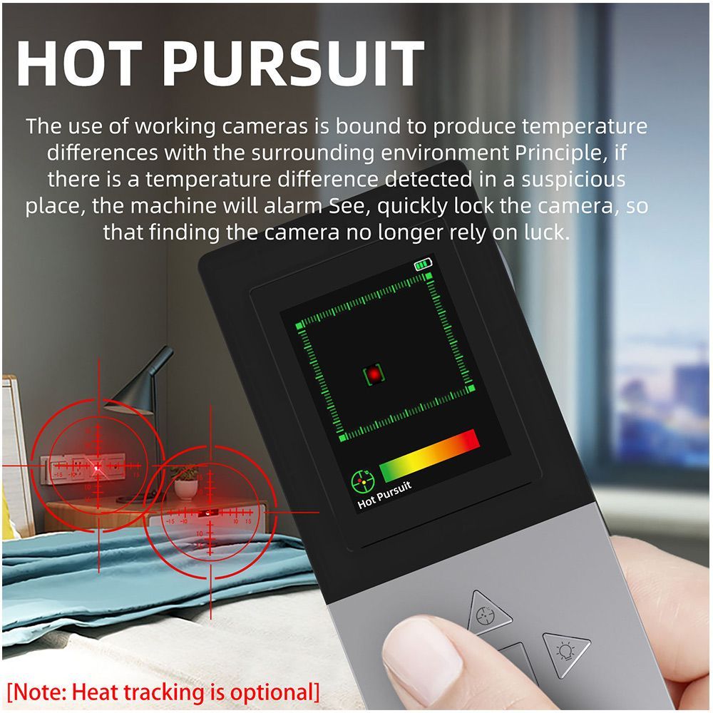 Advanced One-Click Camera Detection Device with Ai Technology High-Speed RF Signal Detector & Infrared-Enhanced Spy Camera Finder