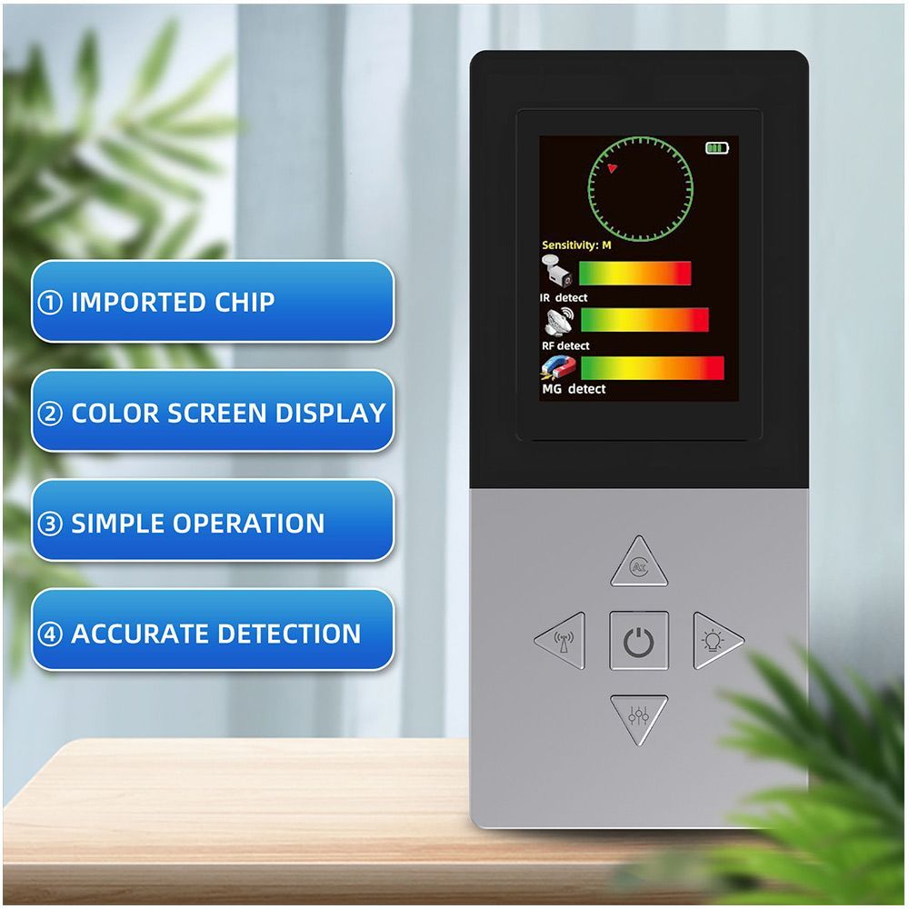 Advanced One-Click Camera Detection Device with Ai Technology High-Speed RF Signal Detector & Infrared-Enhanced Spy Camera Finder