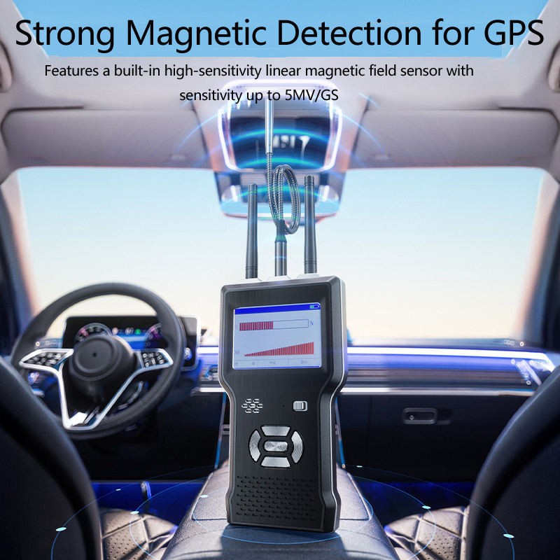 Multi-Functional Wireless Signal Analyze Detects 2.4G/5g WiFi GPS Trackers & Broadband Signals (10MHz-6GHz) with Blocking Function