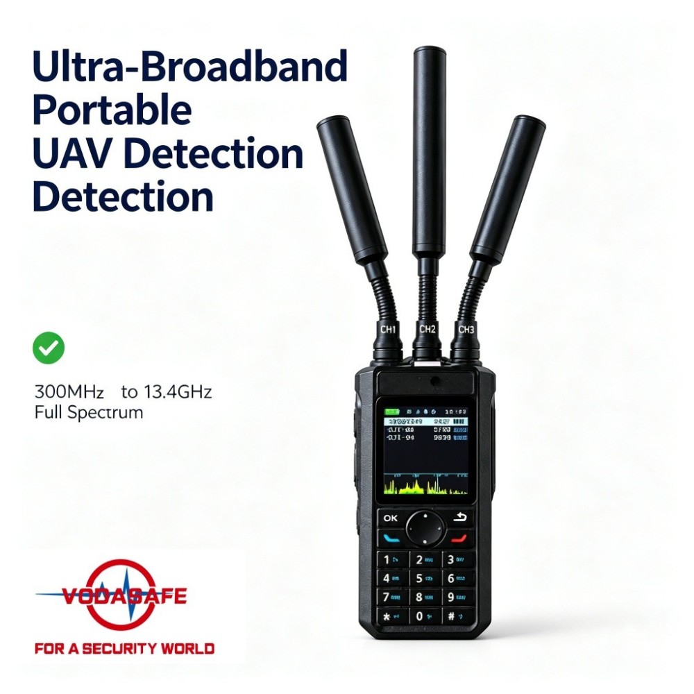Ultra-Wideband Portable Drone Detector, 300MHz–13.4GHz Handheld UAV Detection Device