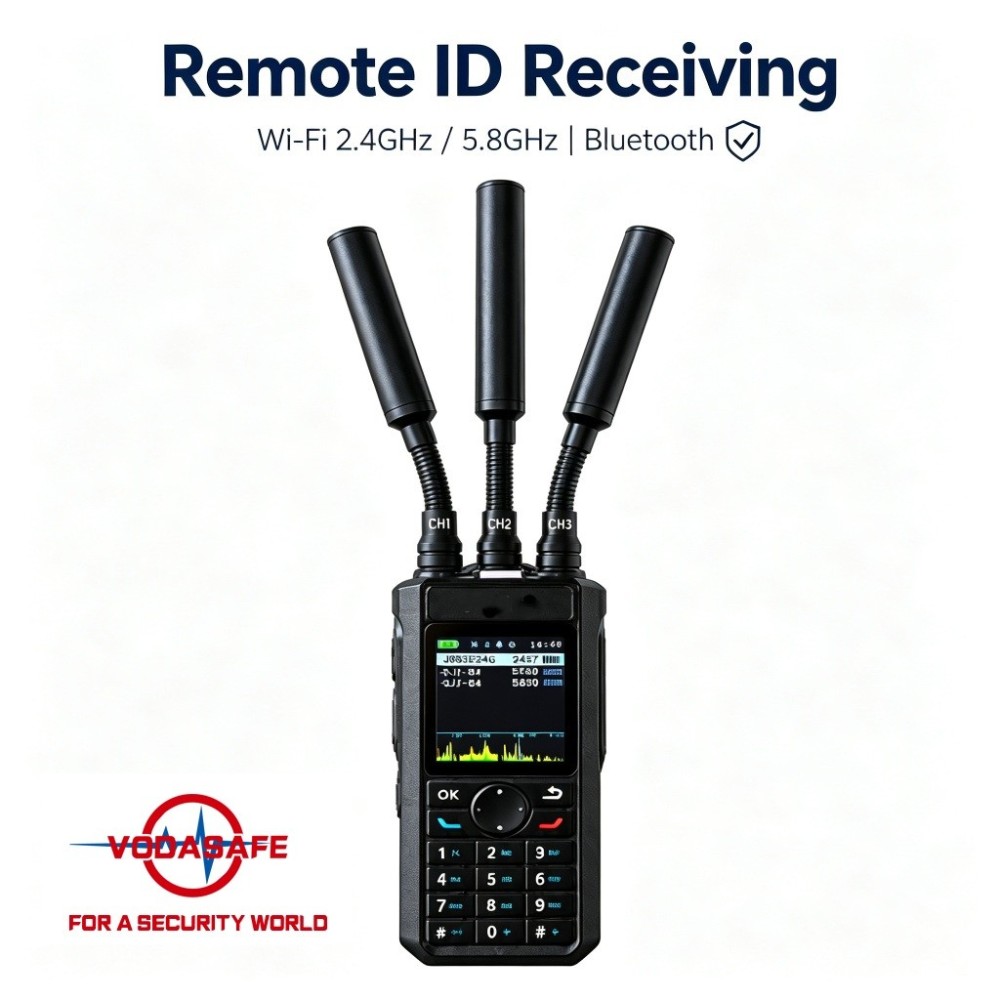 Ultra-Wideband Portable Drone Detector, 300MHz–13.4GHz Handheld UAV Detection Device