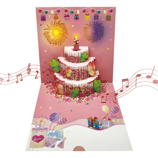 3D Pop up Greeting Cards with Sound & Light,NaBaiYu,3D Pop up Greeting Cards with Sound & Light