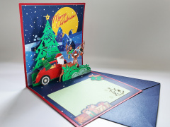Christmas pop up greeting card,NaBaiYu,Christmas pop up greeting card