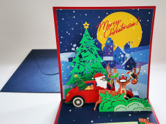 Christmas pop up greeting card,NaBaiYu,Christmas pop up greeting card