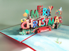 Christmas 3d pop up greeting cards,NaBaiYu,Christmas 3d pop up greeting cards