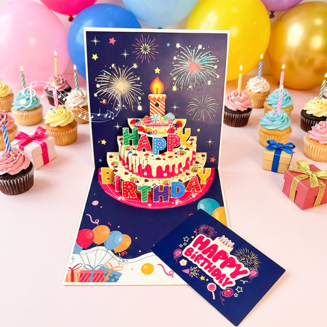 Custom 3d pop-up musical birthday cards with lights,blow candle led music greeting card,musical birthday cards with sound,NaBaiYu,Custom 3d pop-up musical birthday cards with lights,blow candle led music greeting card,musical birthday cards with sound