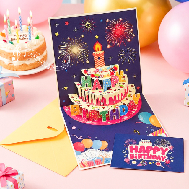 Custom 3d pop-up musical birthday cards with lights,blow candle led music greeting card,musical birthday cards with sound,NaBaiYu,Custom 3d pop-up musical birthday cards with lights,blow candle led music greeting card,musical birthday cards with sound
