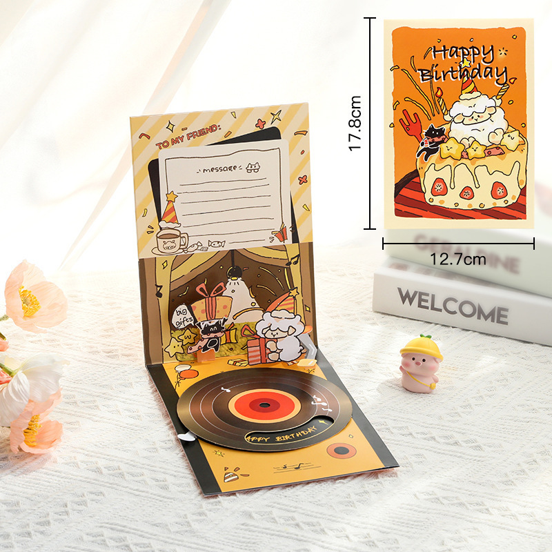 Custom rotatable musical birthday card,custom music and recording your real voice gift card,custom design and function,NaBaiYu,Custom rotatable musical birthday card,custom music and recording your real voice gift card,custom design and function