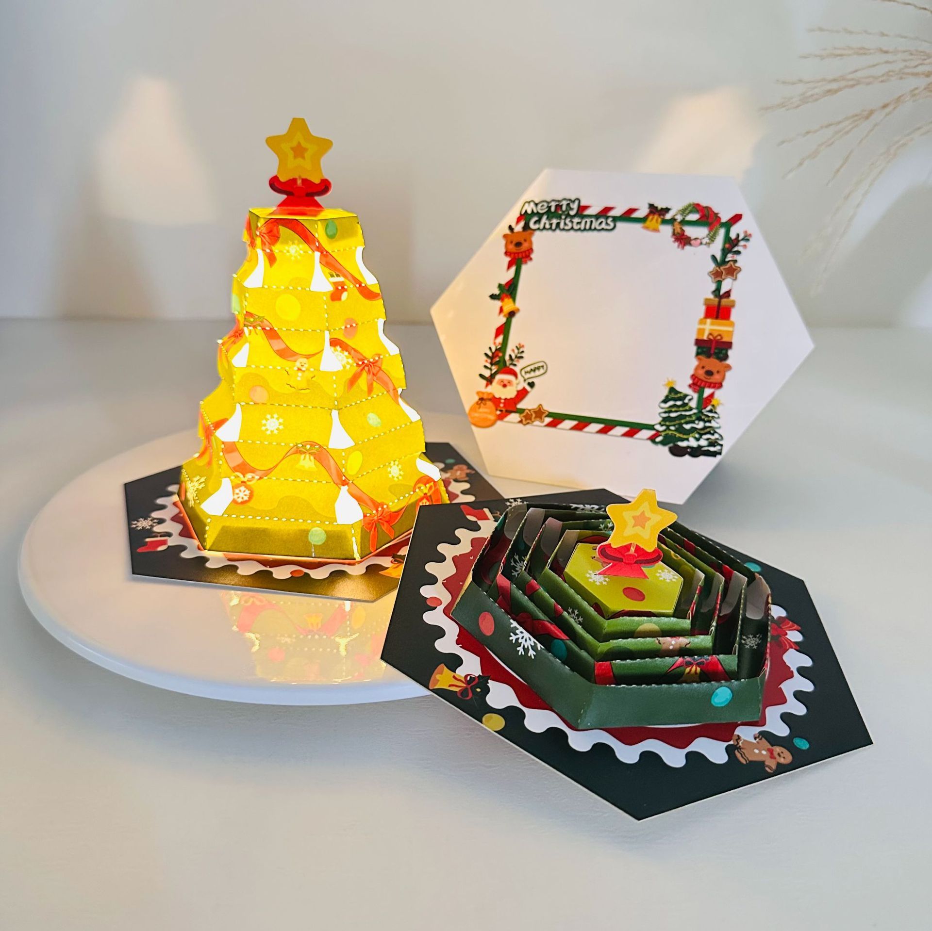 Custom led christmas tree for gift,christmas gift,3d christmas cards,small lighted christmas tree,led night light,NaBaiYu,Custom led christmas tree for gift,christmas gift,3d christmas cards,small lighted christmas tree,led night light