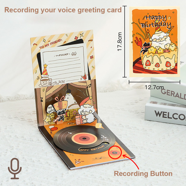 Custom rotatable musical birthday card,custom music and recording your real voice gift card,custom design and function,NaBaiYu,Custom rotatable musical birthday card,custom music and recording your real voice gift card,custom design and function