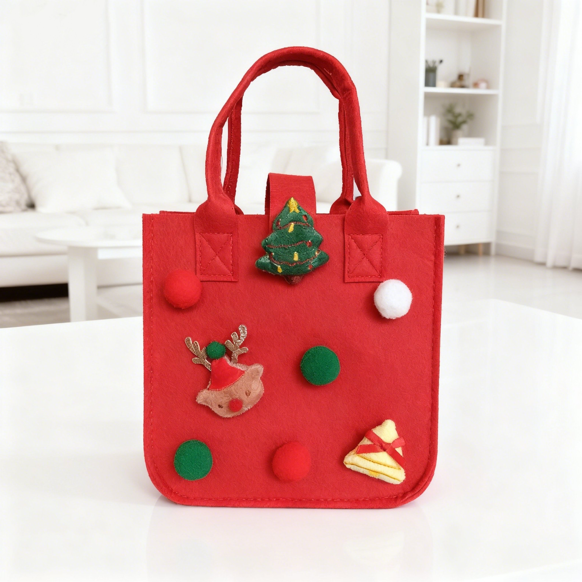 Custom Christmas gift felt bag,felt tote bag for kids with handle,NaBaiYu,Custom Christmas gift felt bag,felt tote bag for kids with handle