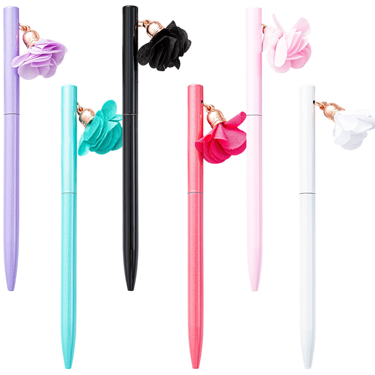 Custom Logo Colorful Spinning Pen Ballpoint New Design Cute Stationery with DIY Flower Pendant,NaBaiYu,Custom Logo Colorful Spinning Pen Ballpoint New Design Cute Stationery with DIY Flower Pendant