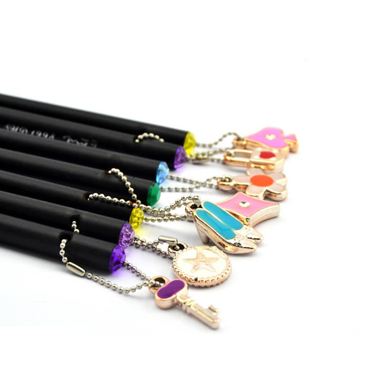 Black Wooden HB Pencil with Personalized Pendant Charm,NaBaiYu,Black Wooden HB Pencil with Personalized Pendant Charm