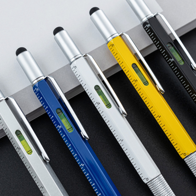 Professional Metal 6-in-1 Multifunction Tool Pen Multi Function Tech Tool Ballpoint Pen with Ruler,NaBaiYu,Professional Metal 6-in-1 Multifunction Tool Pen Multi Function Tech Tool Ballpoint Pen with Ruler