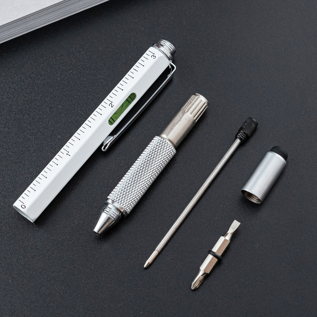 Professional Metal 6-in-1 Multifunction Tool Pen Multi Function Tech Tool Ballpoint Pen with Ruler,NaBaiYu,Professional Metal 6-in-1 Multifunction Tool Pen Multi Function Tech Tool Ballpoint Pen with Ruler