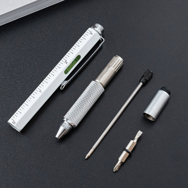 Professional Metal 6-in-1 Multifunction Tool Pen Multi Function Tech Tool Ballpoint Pen with Ruler,NaBaiYu,Professional Metal 6-in-1 Multifunction Tool Pen Multi Function Tech Tool Ballpoint Pen with Ruler