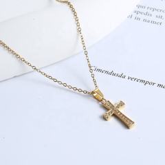 Religious Jewelry Micro Inlay Zircon Pendant Necklace Stainless Steel Waterproof  Cross Pendant Necklace,NaBaiYu,Religious Jewelry Micro Inlay Zircon Pendant Necklace Stainless Steel Waterproof  Cross Pendant Necklace