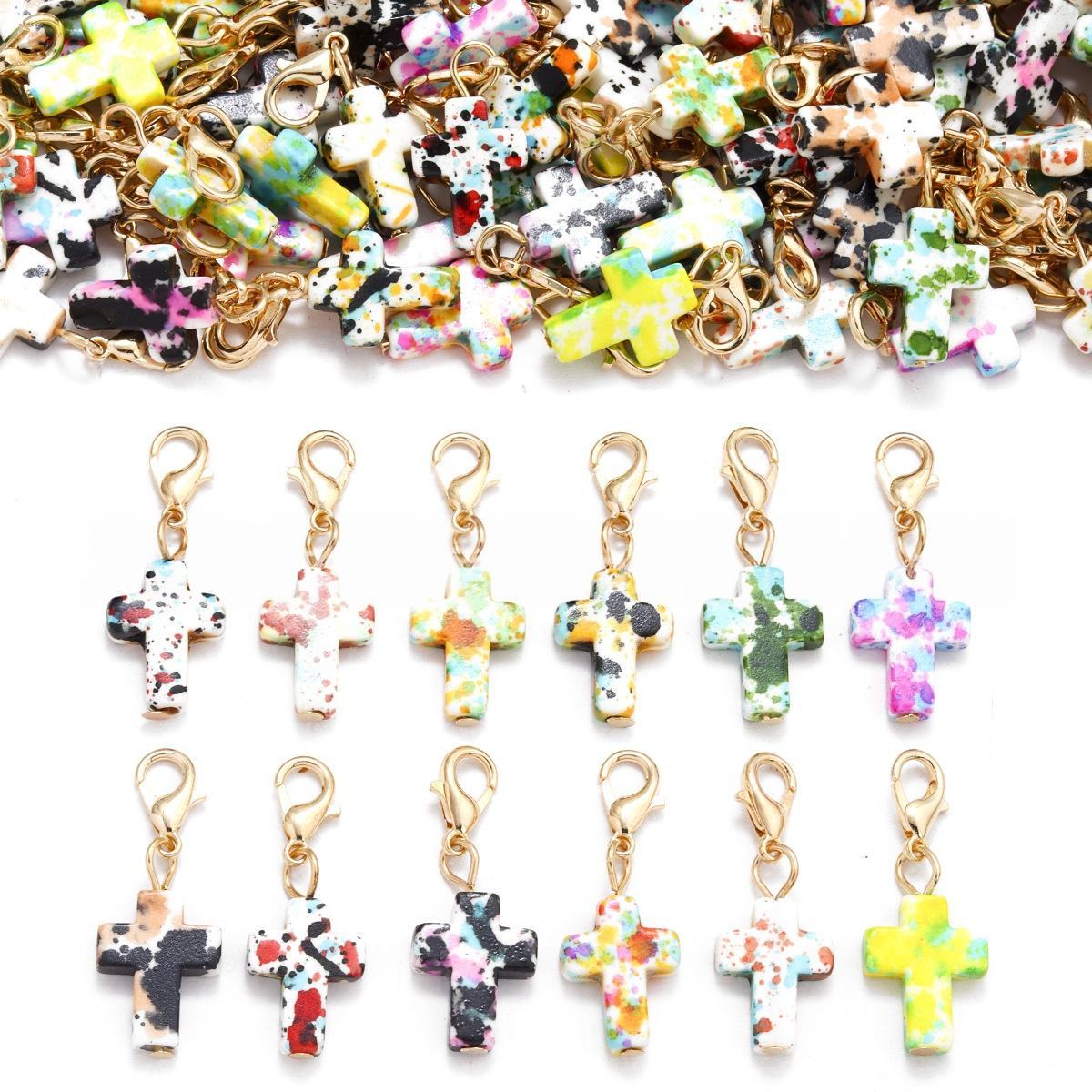 Fashion Cross Keychain DIY Charms for Jewelry Making Custom Resin Keychain Bag Decoration Faith Crucifix Pendant Purse Accessory Gift,NaBaiYu,Fashion Cross Keychain DIY Charms for Jewelry Making Custom Resin Keychain Bag Decoration Faith Crucifix Pendant Purse Accessory Gift