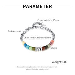 New Trend Natural Volcanic Stone Bracelet Stainless Steel Jewelry Chain for Women and Men,NaBaiYu,New Trend Natural Volcanic Stone Bracelet Stainless Steel Jewelry Chain for Women and Men