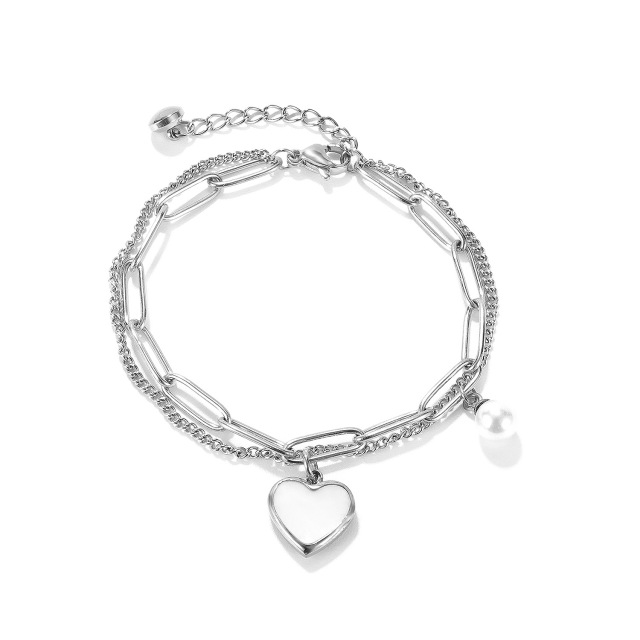 316L Stainless Steel Adjustable Size Double Link Chain Shell Bracelets Jewelry Pendant Charms,NaBaiYu,316L Stainless Steel Adjustable Size Double Link Chain Shell Bracelets Jewelry Pendant Charms
