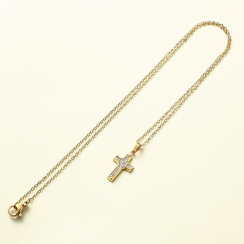 Religious Jewelry Micro Inlay Zircon Pendant Necklace Stainless Steel Waterproof  Cross Pendant Necklace,NaBaiYu,Religious Jewelry Micro Inlay Zircon Pendant Necklace Stainless Steel Waterproof  Cross Pendant Necklace