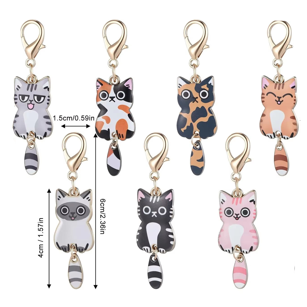 Cute Lovely Enamel Pet Lucky Cat Cartoon Metal Tail Cat Kitten Keyring for Earphone Case Phone Bag Charm,NaBaiYu,Cute Lovely Enamel Pet Lucky Cat Cartoon Metal Tail Cat Kitten Keyring for Earphone Case Phone Bag Charm