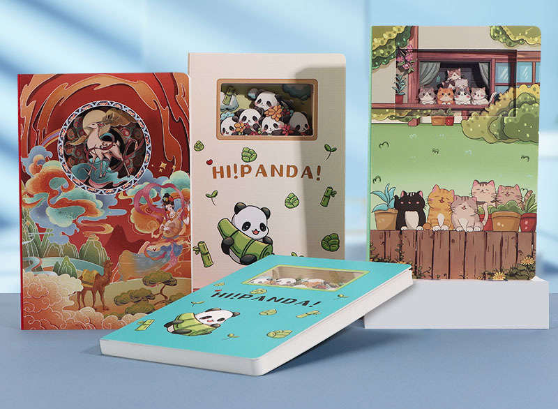 3D paper cut notebook with customized shape, A5 size, high appearance quality panda-themed notebook for journal,NaBaiYu,3D paper cut notebook with customized shape, A5 size, high appearance quality panda-themed notebook for journal