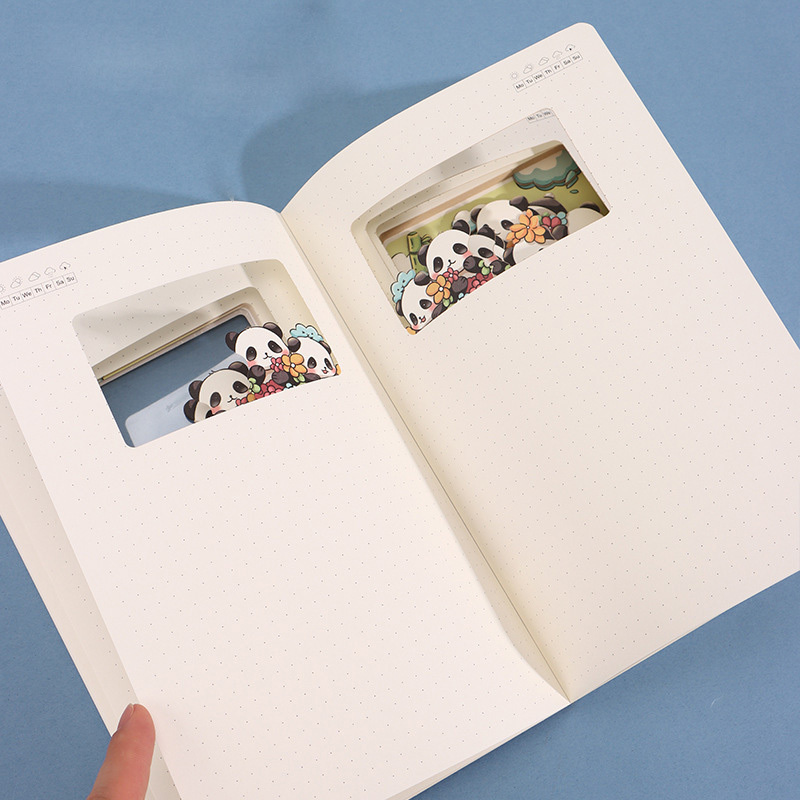 3D paper cut notebook with customized shape, A5 size, high appearance quality panda-themed notebook for journal,NaBaiYu,3D paper cut notebook with customized shape, A5 size, high appearance quality panda-themed notebook for journal