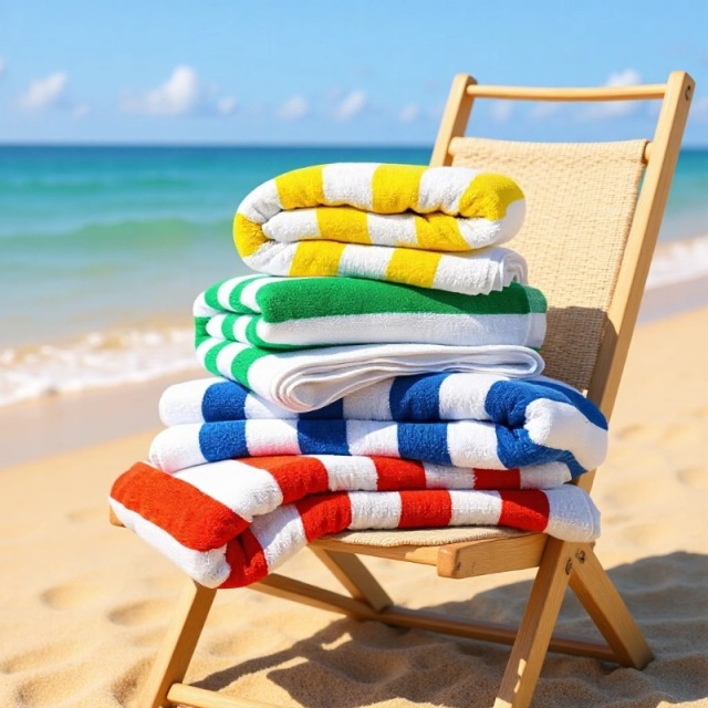 Cotton Beach Towel Oversize Striped Quick-Dry Highly Absorbent Swim Towel for Summer Vacation,NaBaiYu,Cotton Beach Towel Oversize Striped Quick-Dry Highly Absorbent Swim Towel for Summer Vacation