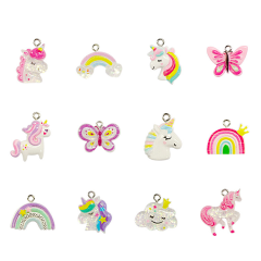 Handmade DIY Pendant Accessories Cartoon Unicorn Rainbow Resin Charm Accessories for Necklace Bracelet,NaBaiYu,Handmade DIY Pendant Accessories Cartoon Unicorn Rainbow Resin Charm Accessories for Necklace Bracelet