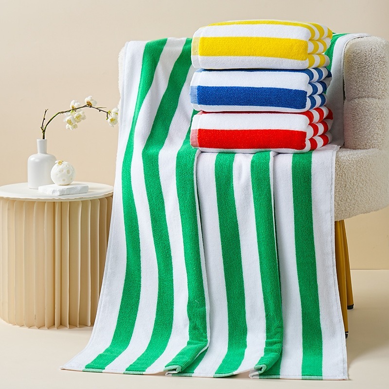 Cotton Beach Towel Oversize Striped Quick-Dry Highly Absorbent Swim Towel for Summer Vacation,NaBaiYu,Cotton Beach Towel Oversize Striped Quick-Dry Highly Absorbent Swim Towel for Summer Vacation