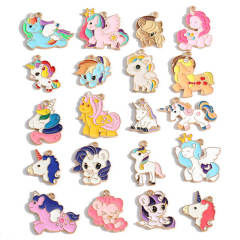 Cartoon Zinc Alloy Jewelry Accessories Unicorn Pendant DIY Bracelet Keychain,NaBaiYu,Cartoon Zinc Alloy Jewelry Accessories Unicorn Pendant DIY Bracelet Keychain