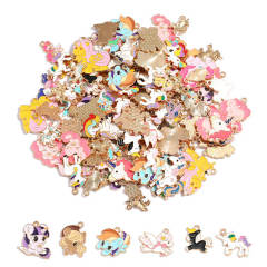 Cartoon Zinc Alloy Jewelry Accessories Unicorn Pendant DIY Bracelet Keychain,NaBaiYu,Cartoon Zinc Alloy Jewelry Accessories Unicorn Pendant DIY Bracelet Keychain