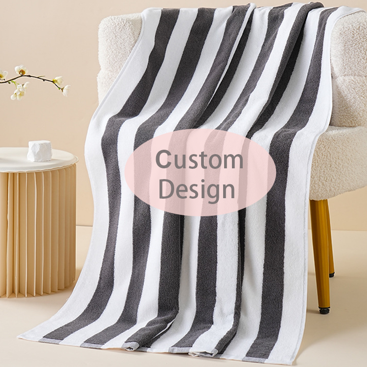 Cotton Beach Towel Oversize Striped Quick-Dry Highly Absorbent Swim Towel for Summer Vacation,NaBaiYu,Cotton Beach Towel Oversize Striped Quick-Dry Highly Absorbent Swim Towel for Summer Vacation