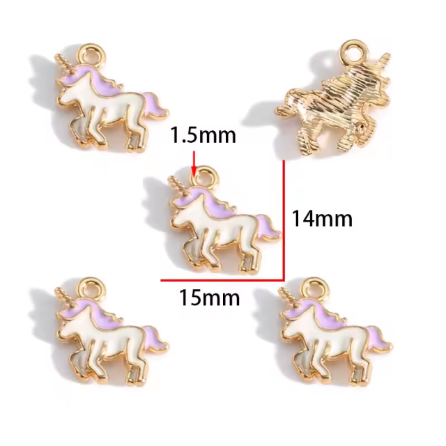 Cartoon Zinc Alloy Jewelry Accessories Unicorn Pendant DIY Bracelet Keychain,NaBaiYu,Cartoon Zinc Alloy Jewelry Accessories Unicorn Pendant DIY Bracelet Keychain