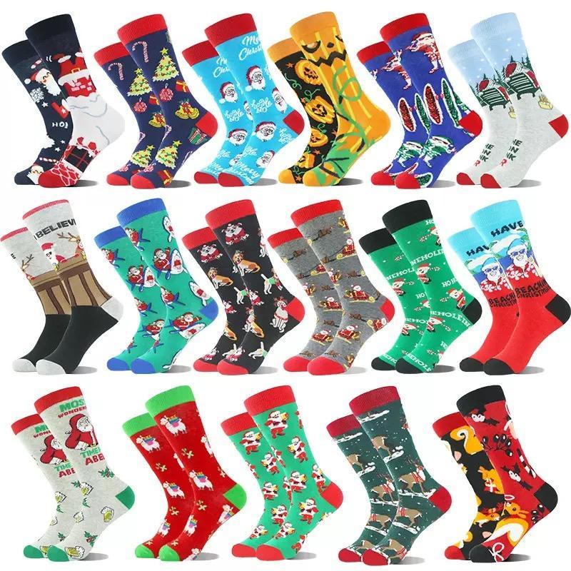Crew Cotton Christmas Socks Knitted Jacquard Colorful Animal Socks Fancy Dress Socks,NaBaiYu,Crew Cotton Christmas Socks Knitted Jacquard Colorful Animal Socks Fancy Dress Socks