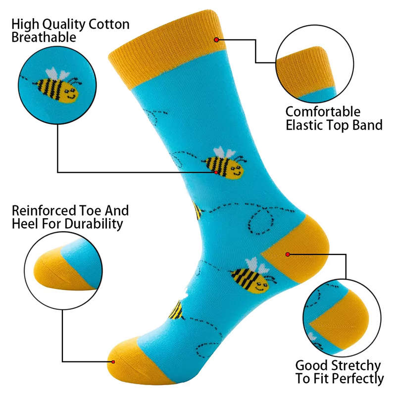 Crew Cotton Christmas Socks Knitted Jacquard Colorful Animal Socks Fancy Dress Socks,NaBaiYu,Crew Cotton Christmas Socks Knitted Jacquard Colorful Animal Socks Fancy Dress Socks