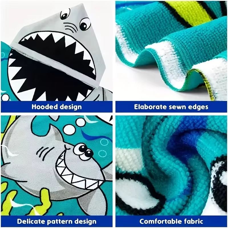 Pure Cotton Custom Hoodie Poncho Microfiber Beach Towel for Kids Quick Dry for Beach Swimming Shower and Daily Use,NaBaiYu,Pure Cotton Custom Hoodie Poncho Microfiber Beach Towel for Kids Quick Dry for Beach Swimming Shower and Daily Use