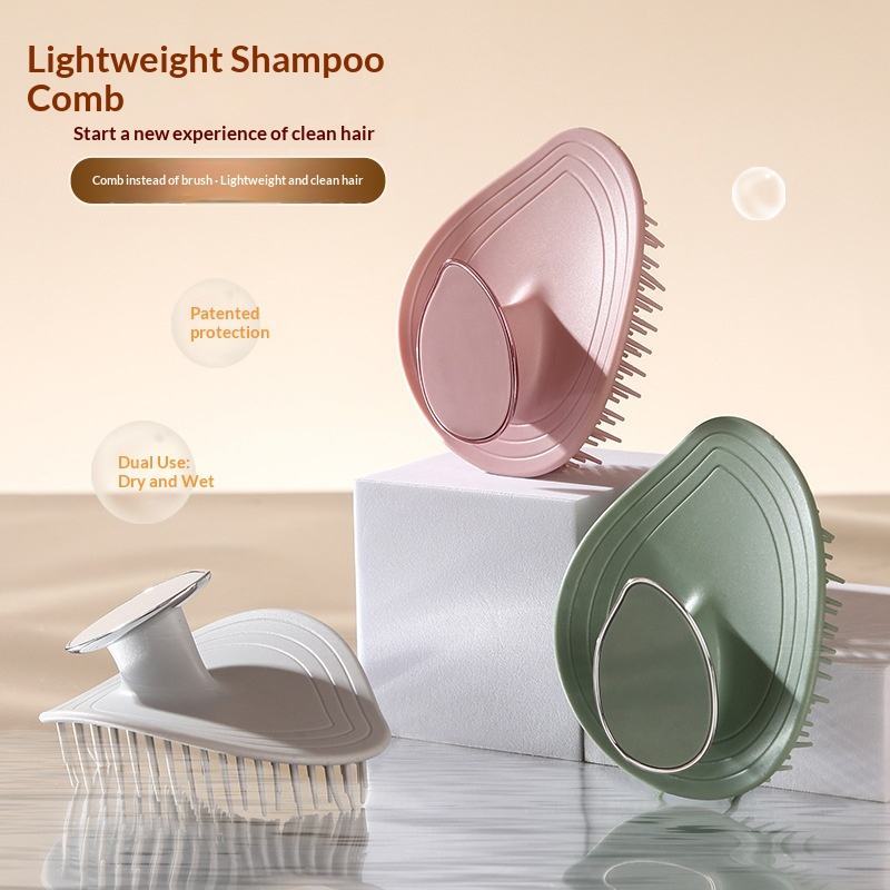 Custom Logo Oval Silicone Bristle Scalp Massager Brush Detangling Hair Shampoo Brush Massager for Women,NaBaiYu,Custom Logo Oval Silicone Bristle Scalp Massager Brush Detangling Hair Shampoo Brush Massager for Women