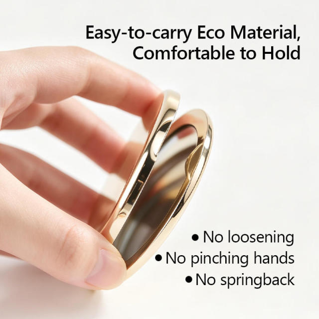 Round Metallic Folding Compact Mirror Double-Sided Pocket Makeup Mirror for Handbag Travel,NaBaiYu,Round Metallic Folding Compact Mirror Double-Sided Pocket Makeup Mirror for Handbag Travel