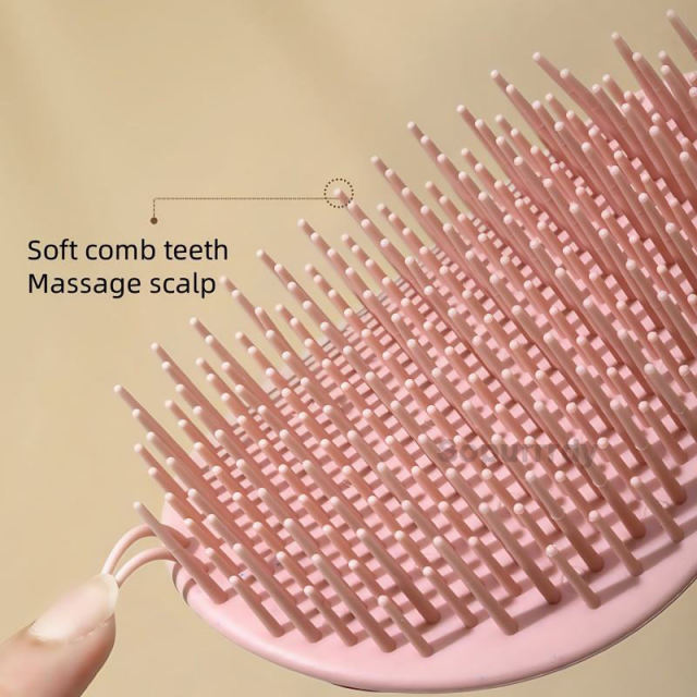 Custom Logo Oval Silicone Bristle Scalp Massager Brush Detangling Hair Shampoo Brush Massager for Women,NaBaiYu,Custom Logo Oval Silicone Bristle Scalp Massager Brush Detangling Hair Shampoo Brush Massager for Women