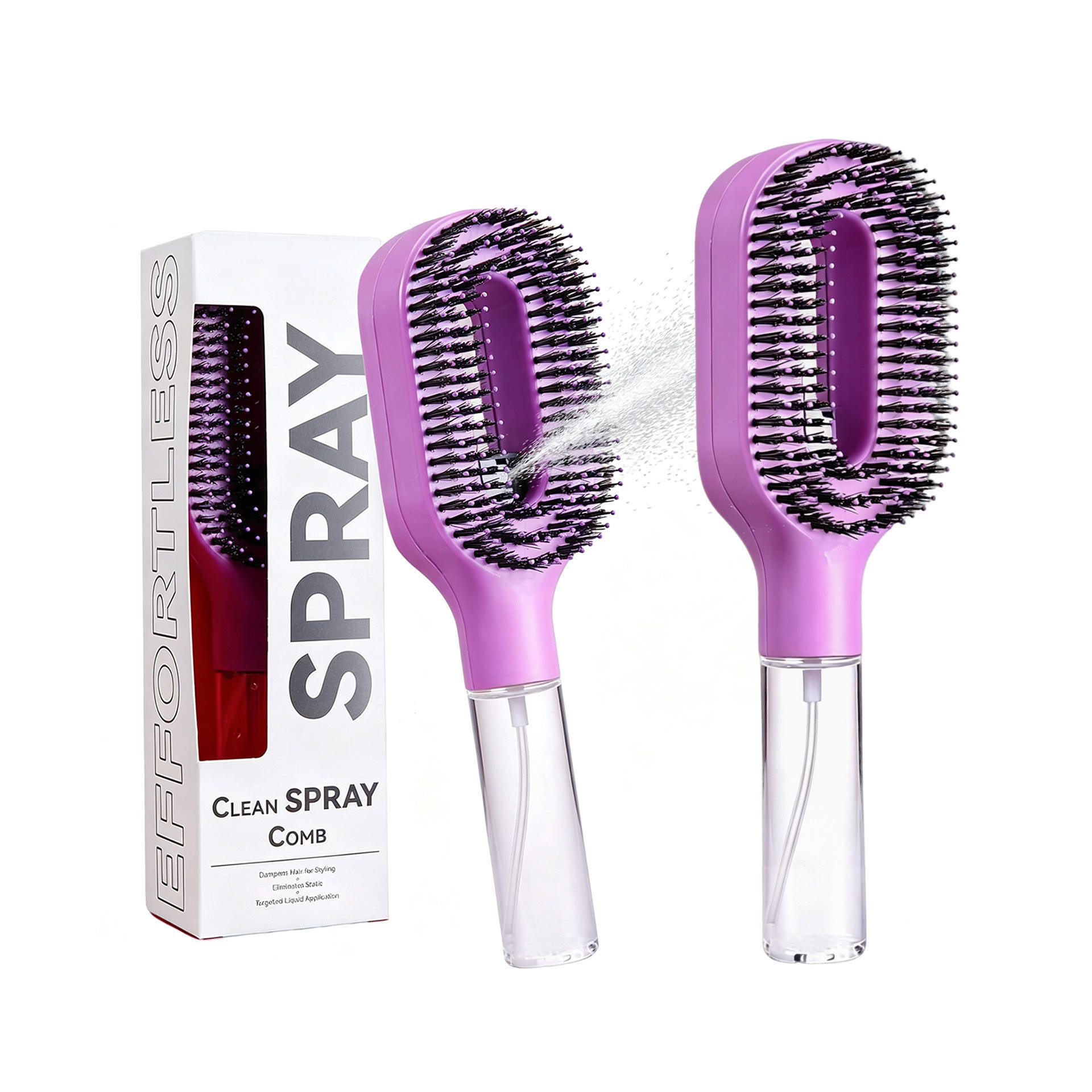 2-in-1 Hair Mist Brush Wet & Dry Detangling Hair Brush Anti-static Comb Spray Comb,NaBaiYu,2-in-1 Hair Mist Brush Wet & Dry Detangling Hair Brush Anti-static Comb Spray Comb