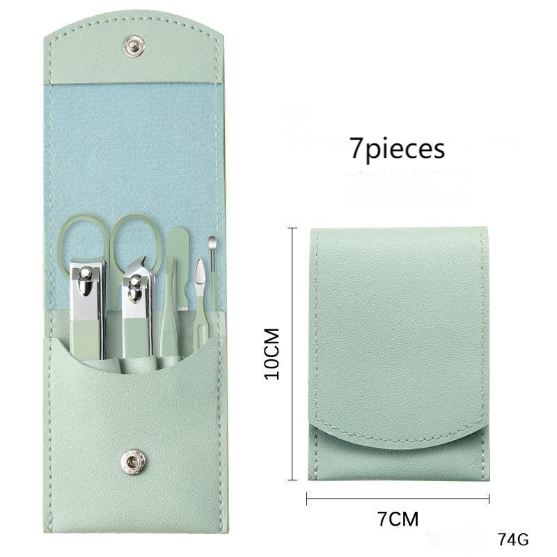 7Pcs/set Manicure Set Stainless Steel Nail Clipper Cuticle Nipper Scissor Grooming Tools With PU Leather Bag,NaBaiYu,7Pcs/set Manicure Set Stainless Steel Nail Clipper Cuticle Nipper Scissor Grooming Tools With PU Leather Bag