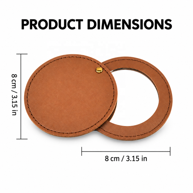 Custom PU Leather Mini Round Makeup Mirror Bag Women's Gift Small Mirror,NaBaiYu,Custom PU Leather Mini Round Makeup Mirror Bag Women's Gift Small Mirror