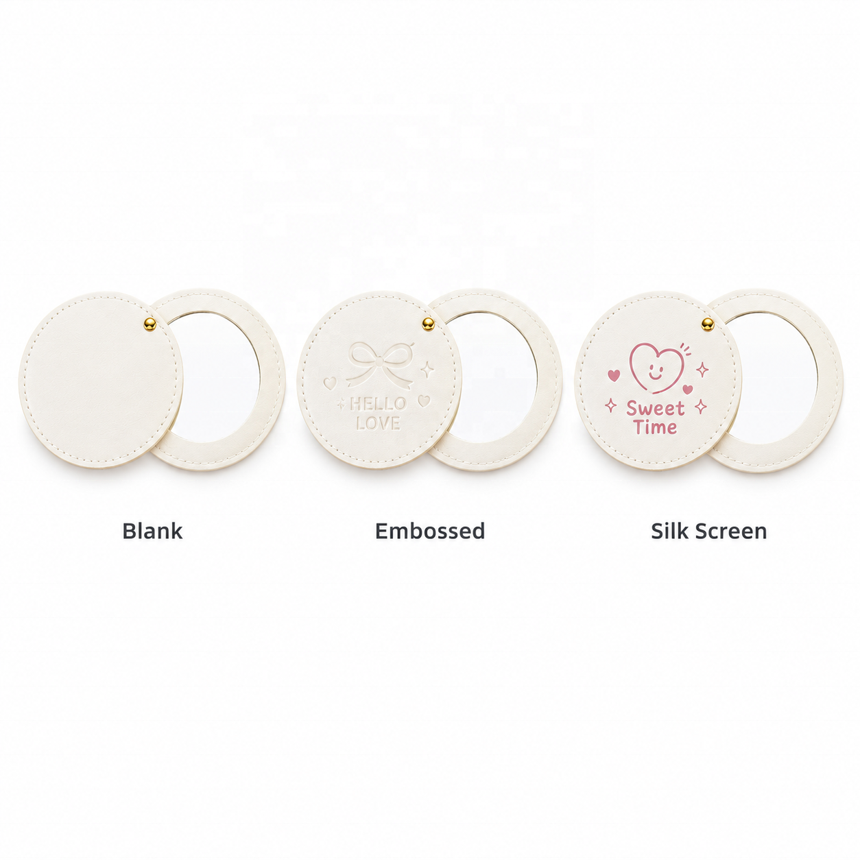 Custom PU Leather Mini Round Makeup Mirror Bag Women's Gift Small Mirror,NaBaiYu,Custom PU Leather Mini Round Makeup Mirror Bag Women's Gift Small Mirror