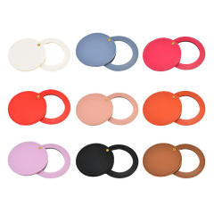 Custom PU Leather Mini Round Makeup Mirror Bag Women's Gift Small Mirror,NaBaiYu,Custom PU Leather Mini Round Makeup Mirror Bag Women's Gift Small Mirror