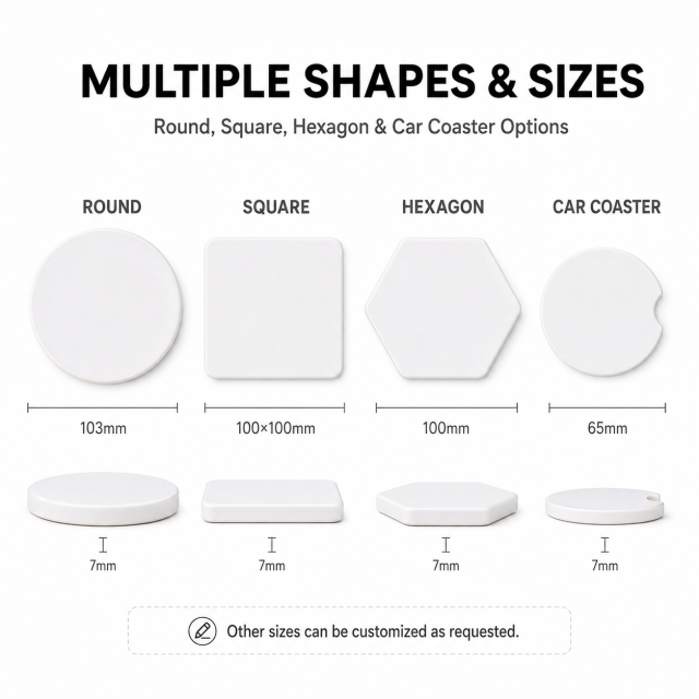 Ceramic Coaster Square Sublimation Ceramic Coaster Blank for Drink Coffee,NaBaiYu,Ceramic Coaster Square Sublimation Ceramic Coaster Blank for Drink Coffee