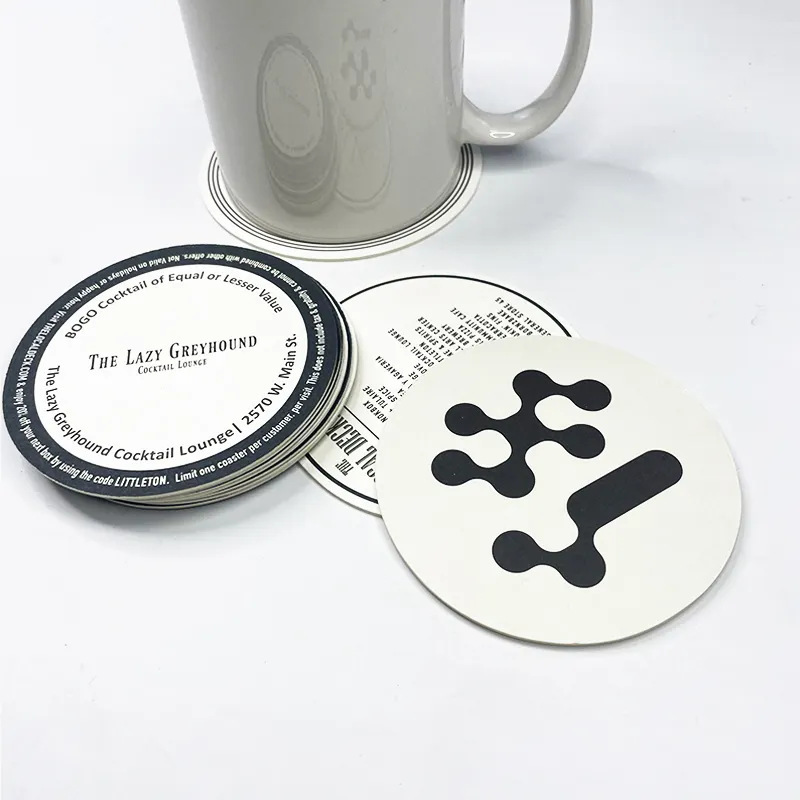 Custom Absorbent Paper Coasters Printed Logo Thick Cardboard Disposable Coasters,NaBaiYu,Custom Absorbent Paper Coasters Printed Logo Thick Cardboard Disposable Coasters