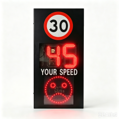 Solar Radar Speed Limit Sign with Smiley & Sad Face Display,MY SHOP,Solar LED Speed Limit Sign