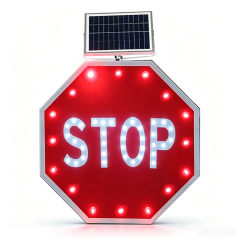Solar Powered LED Stop Traffic Sign,MY SHOP,Solar Powered LED Stop Traffic Sign-MY SHOP